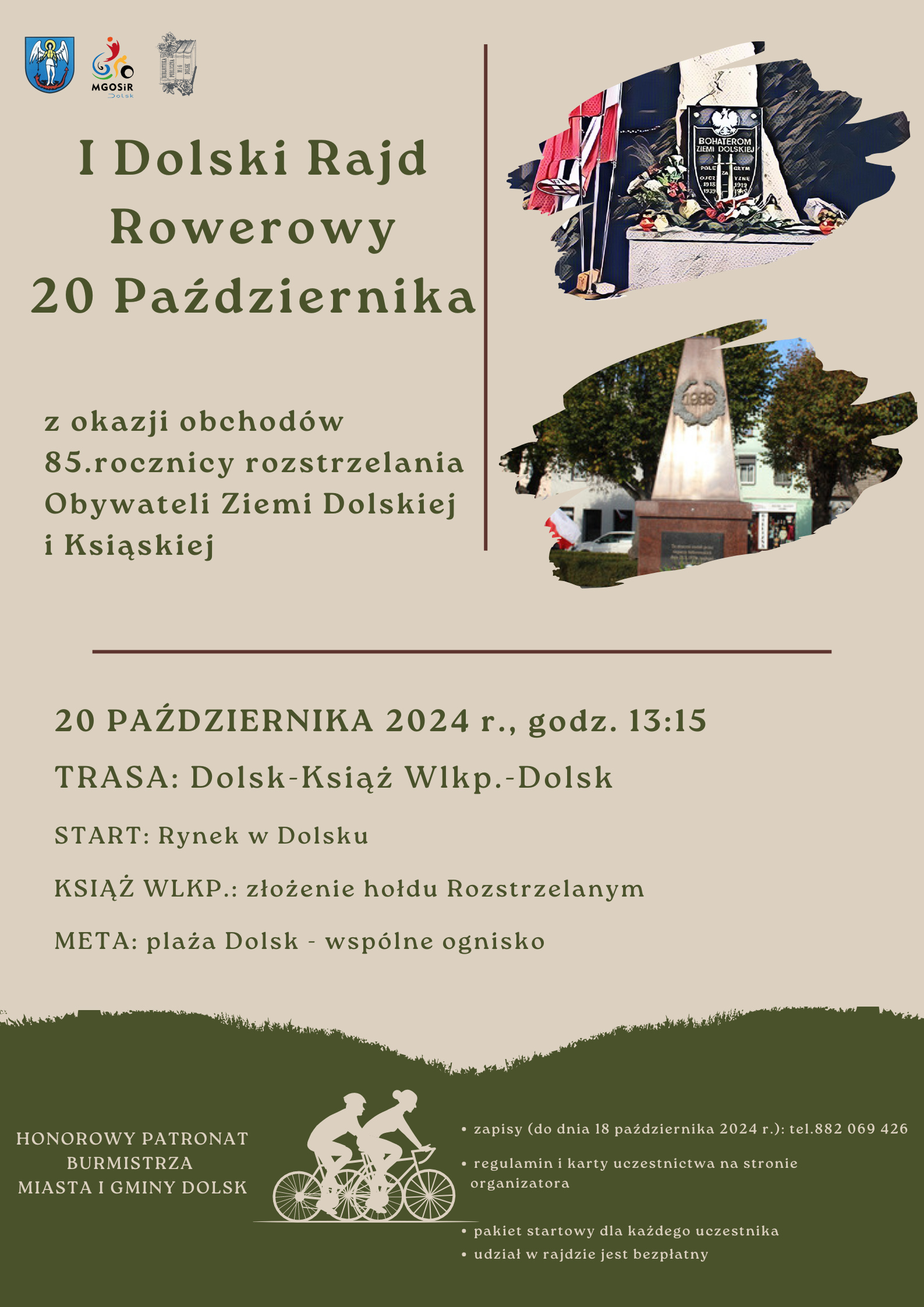 I Dolski Rajd Rowerowy 20 Października - plakat