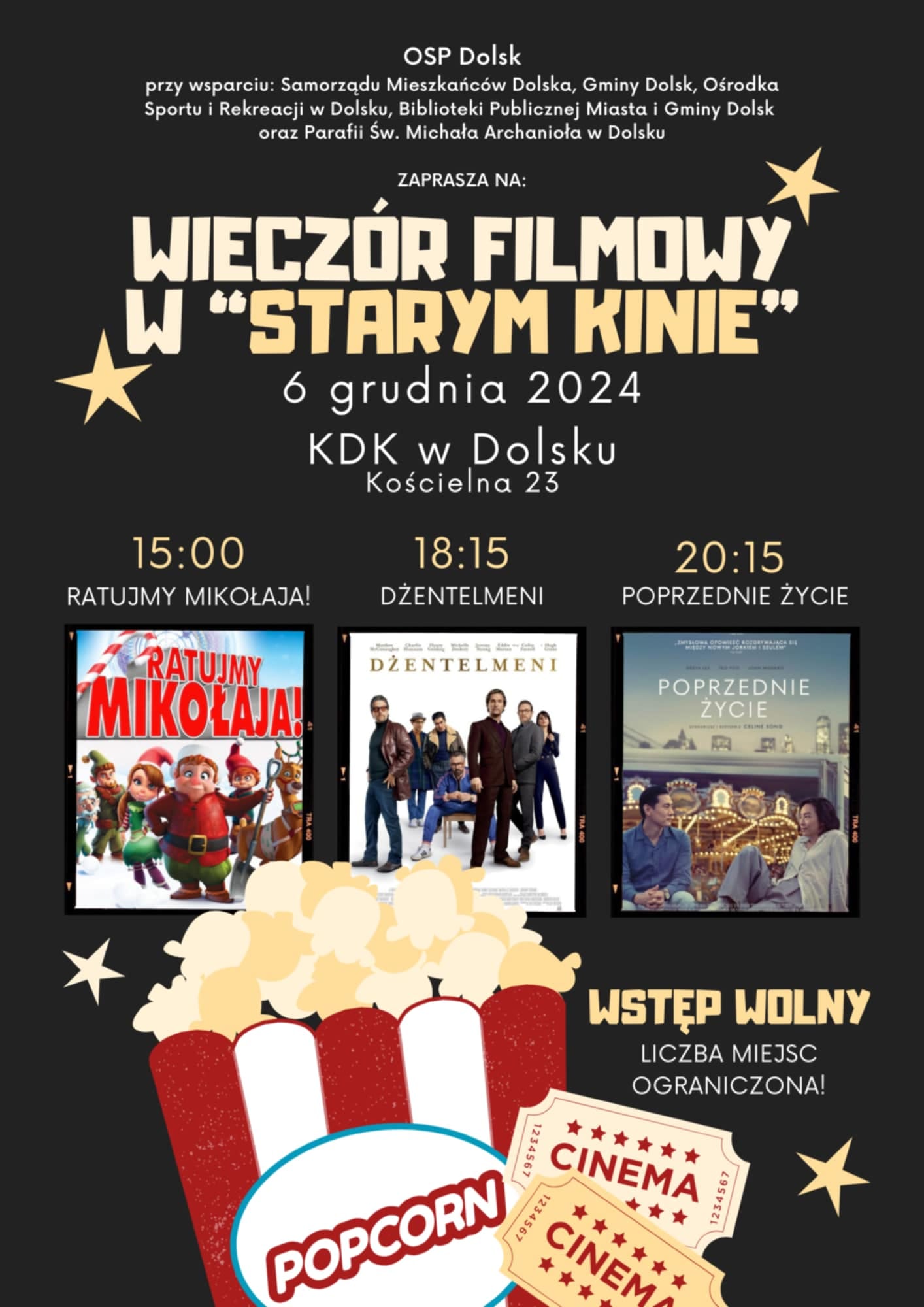 Bezpłatny wieczór filmowy w „Starym Kinie” - plakat