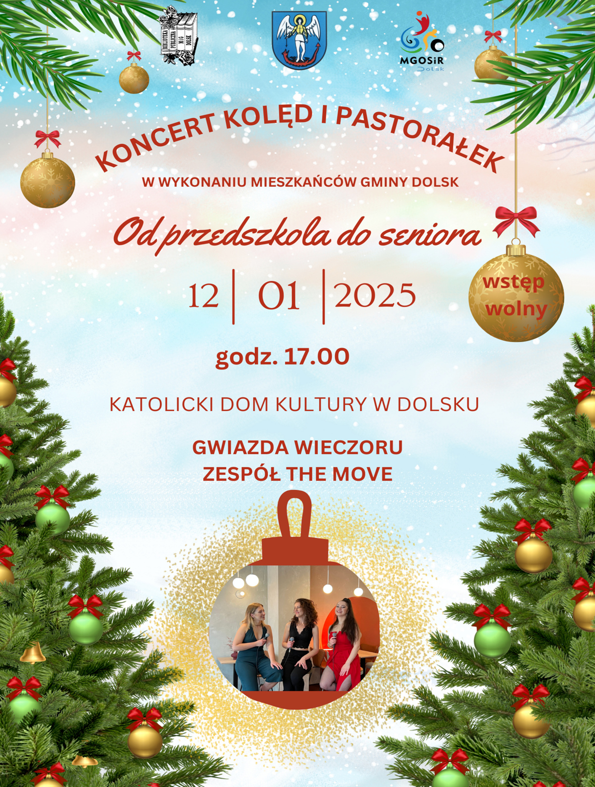Koncert Kolęd i Pastorałek „Od przedszkola do seniora” - plakat