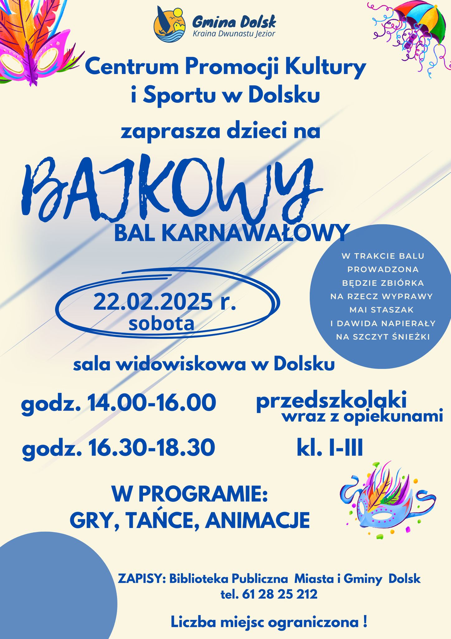 Bajkowy bal karnawałowy - plakat