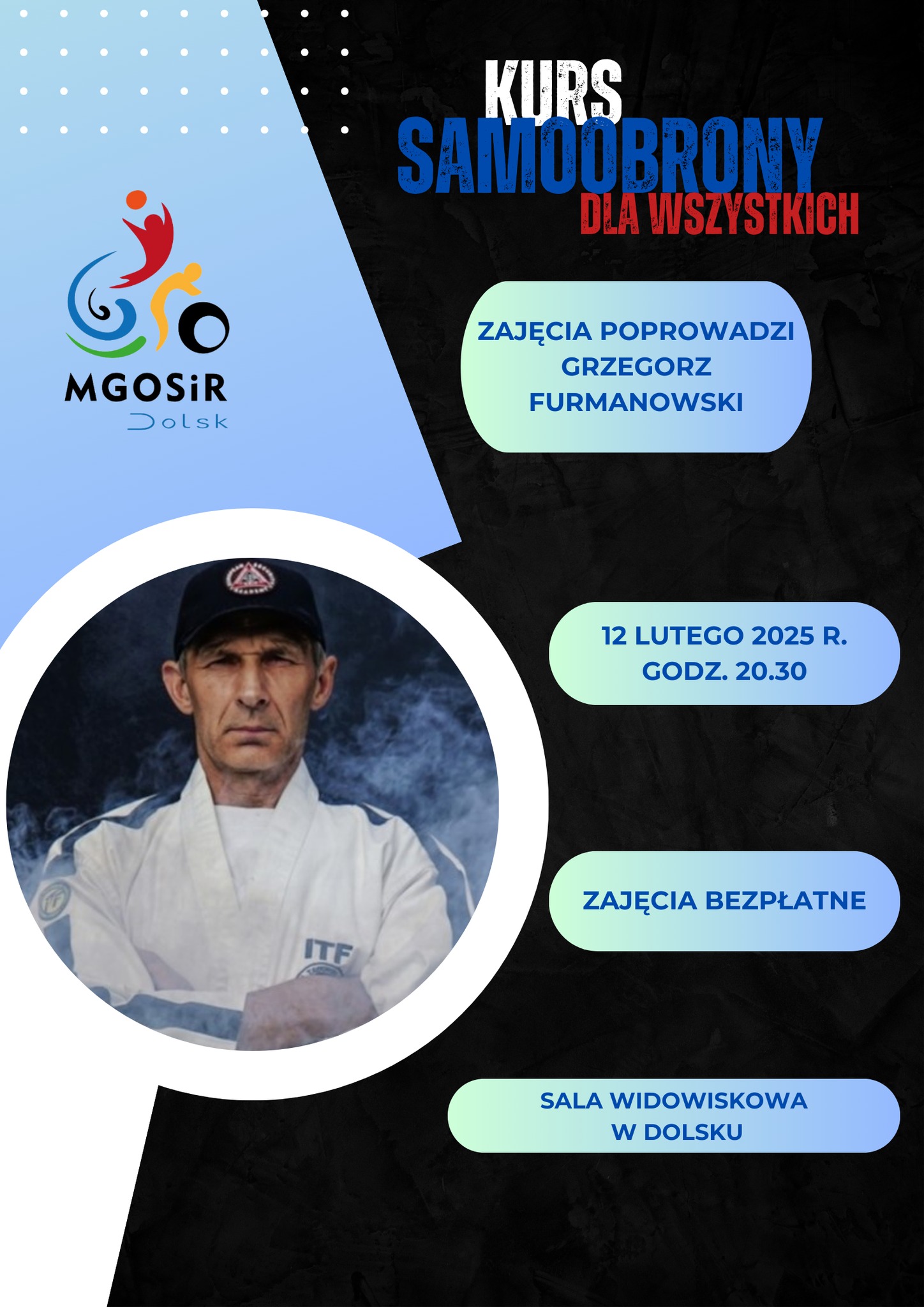 Kurs samoobrony dla wszystkich - plakat