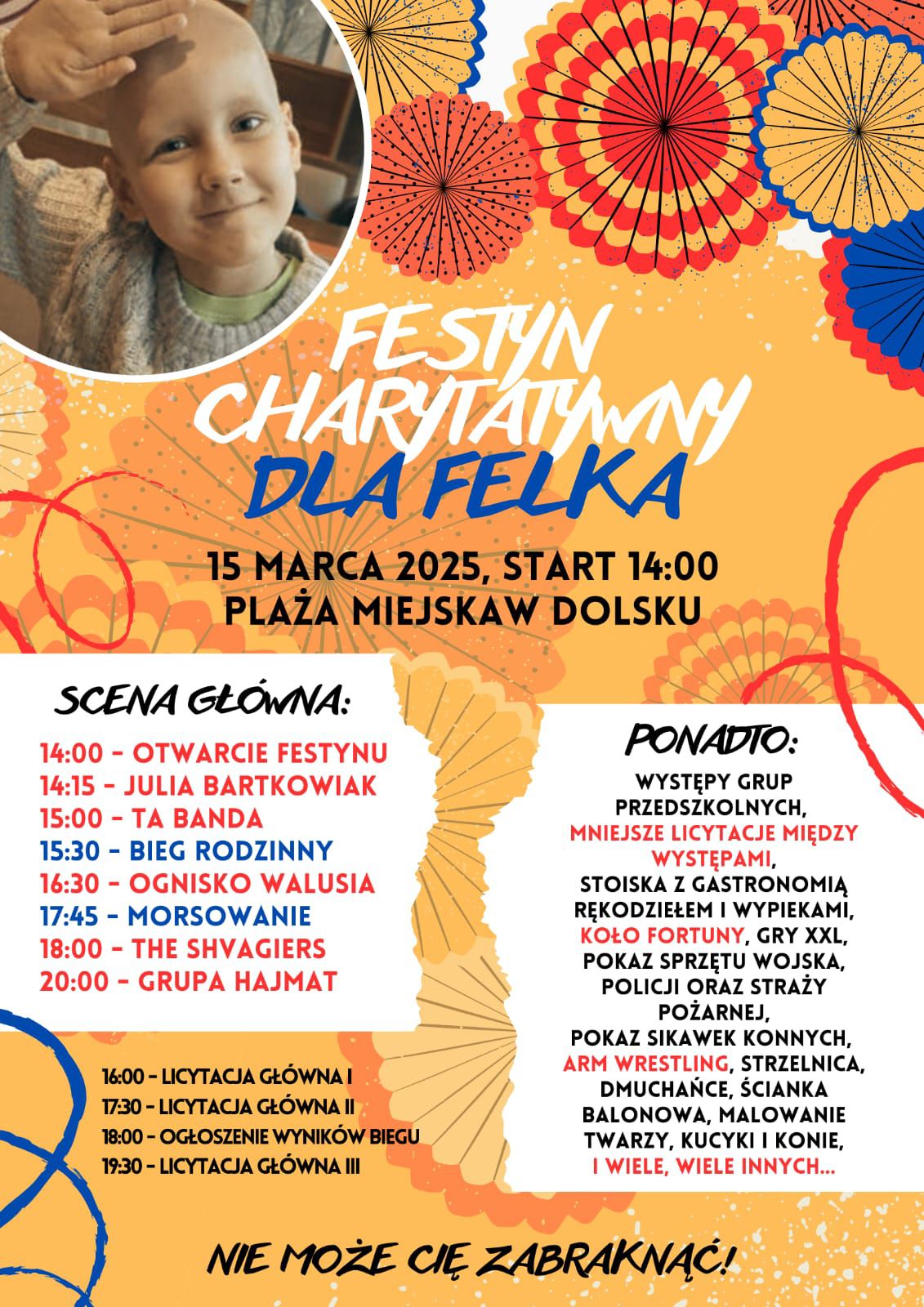 Festyn charytatywny „Dla Felka” - plakat
