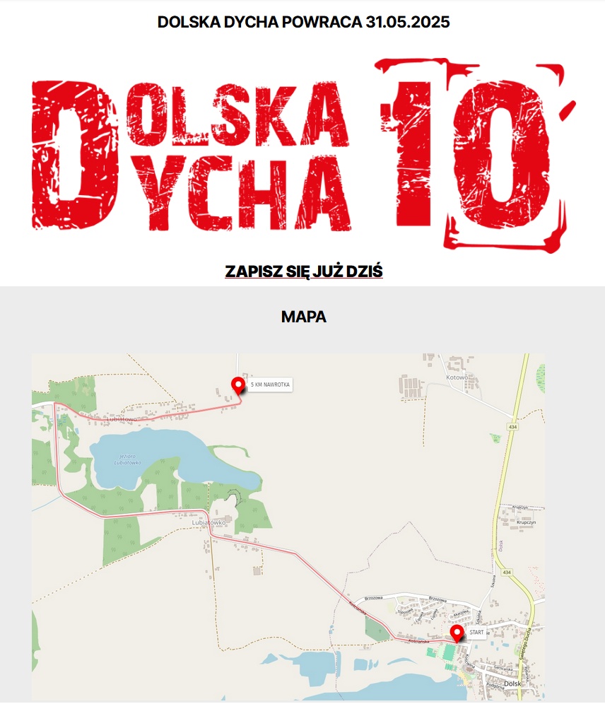 Wielki powrót Dolskiej Dychy! - mapka