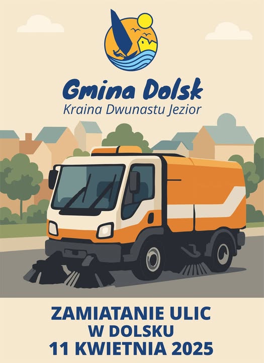 Zamiatanie ulic w Dolsku - baner