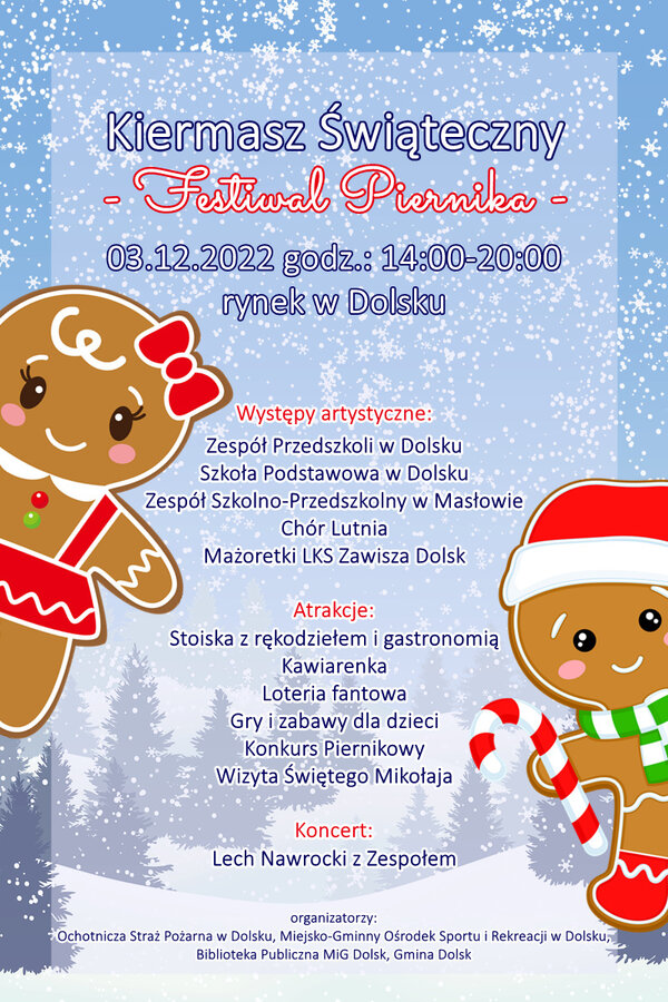 Kiermasz Świąteczny - Festiwal Piernika - plakat