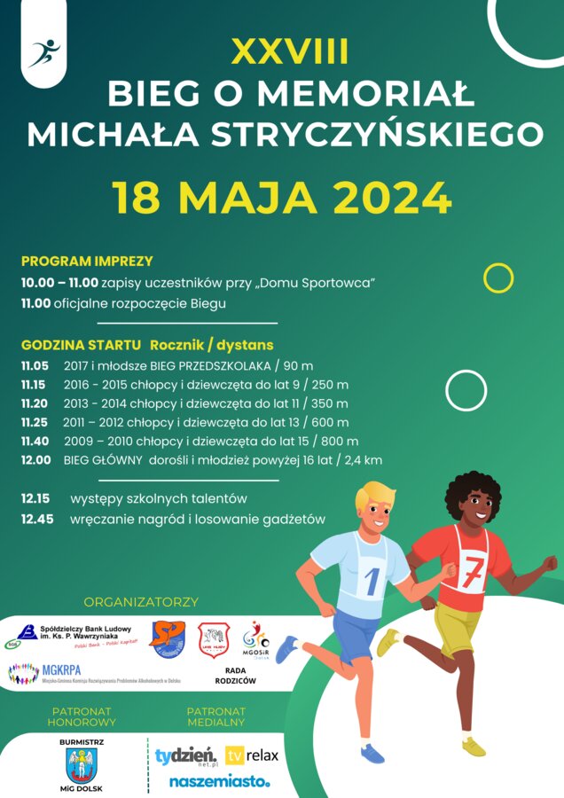 XXVIII Bieg o Memoriał Michała Stryczyńskiego - plakat
