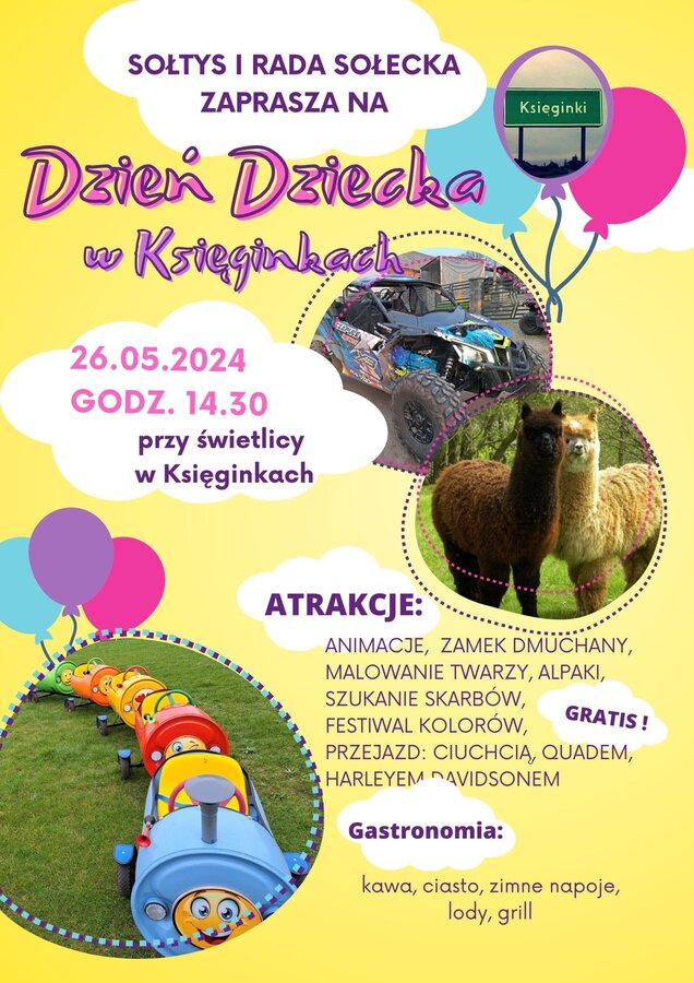 Dzień Dziecka w Księginkach - plakat
