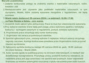 Regulamin konkursu wiankowego 2024